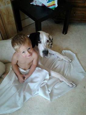 DuitseDog_Luci_met_Kyan_4_jaar